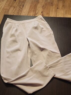 SHEIN Cream High-Waist Tailored Trousers